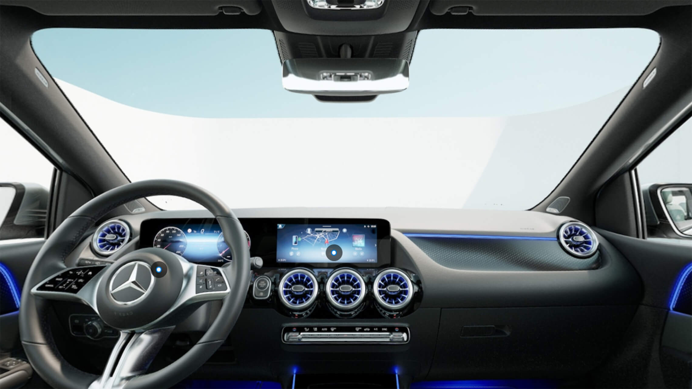 Mercedes-Benz B-Klasse Sports Tourer freistehende volldigitale Displays - Merbag