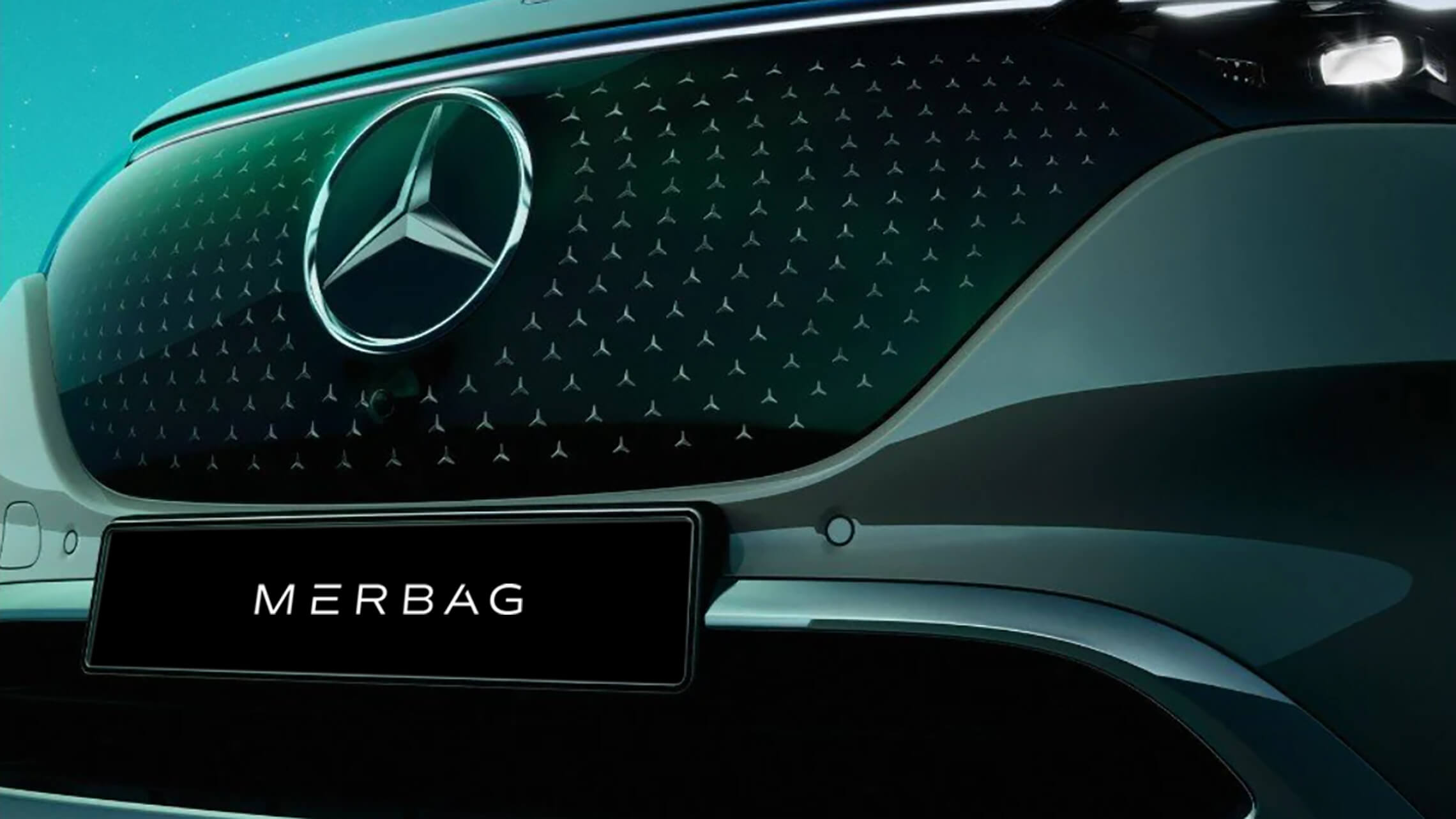 Mercedes-Benz EQE SUV Black-Panel-Kühlergrill bei Merbag