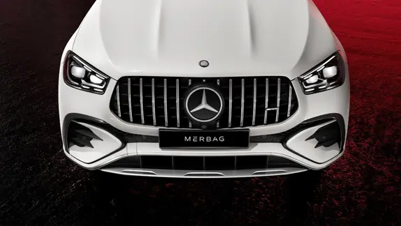 Mercedes AMG-GLE 53 HYBRID 4MATIC AMG-spezifische Kühlerverkleidung mit vertikalen Streben in Chrom - Merbag Mercedes AMG-GLE 53 HYBRID 4MATIC AMG-spezifische Kühlerverkleidung mit vertikalen Streben in Chrom - Merbag